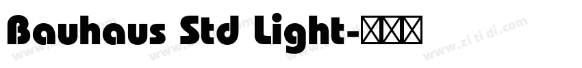 Bauhaus Std Light字体转换